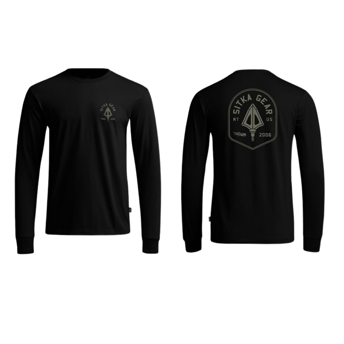 SITKA BROADHEAD CREST L/S TEE SITKA BLACK