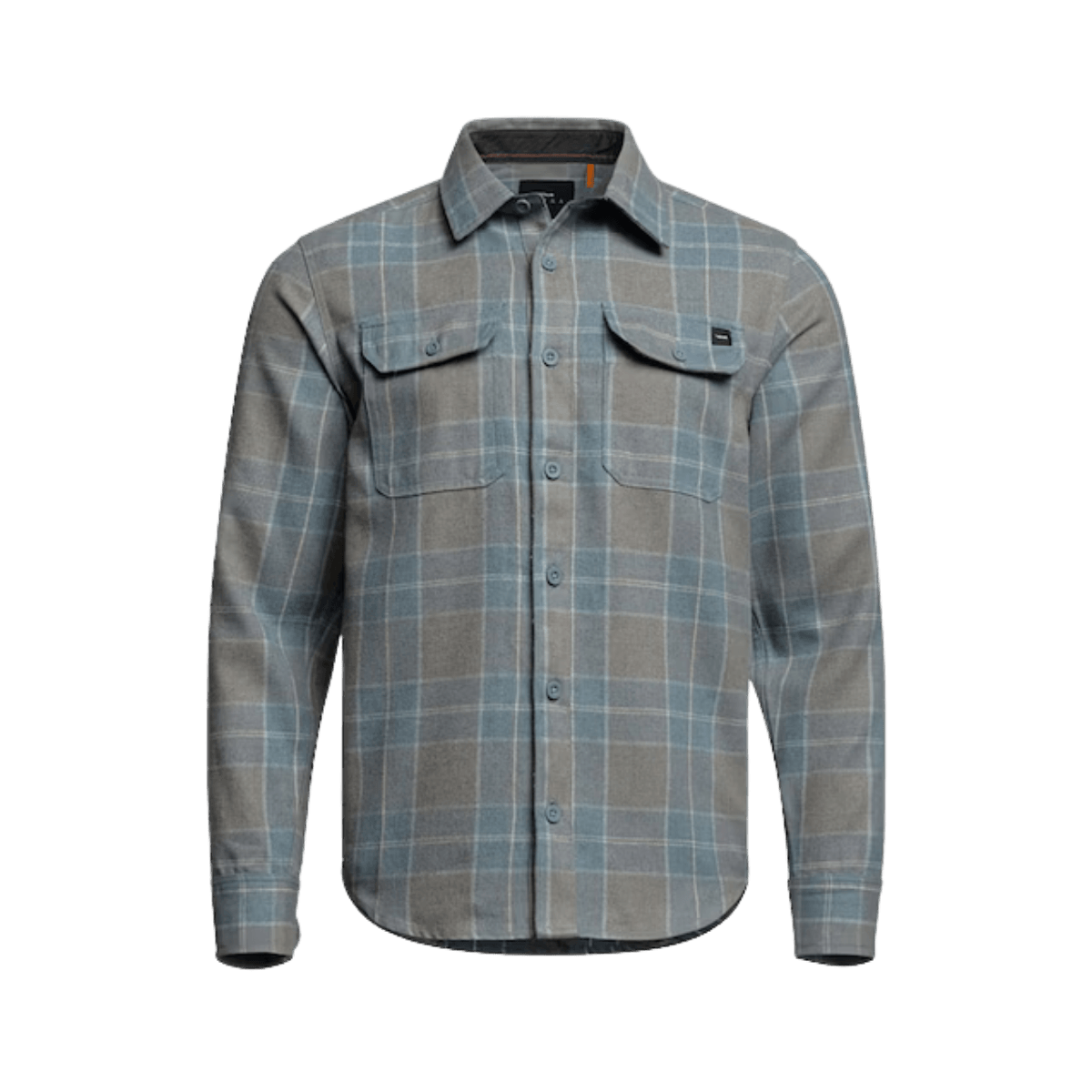 SITKA HARDWOOD HW FLANNEL SHIRT GRAVEL BLUE FALL PLAID