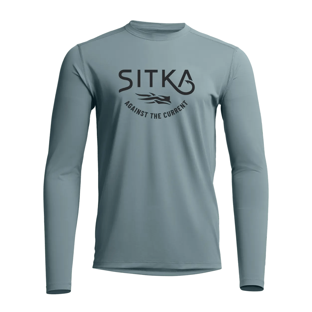 SITKA RADIANT GRAPHIC LS CREW GRAVEL BLUE HOOKED