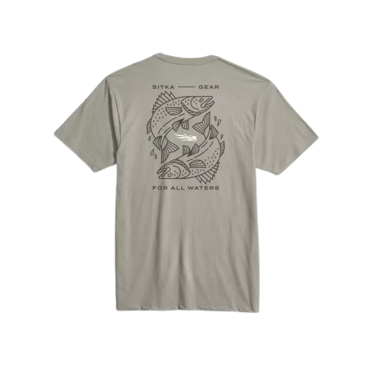 SITKA TARGET TEE PEBBLE GREY WALLEYE