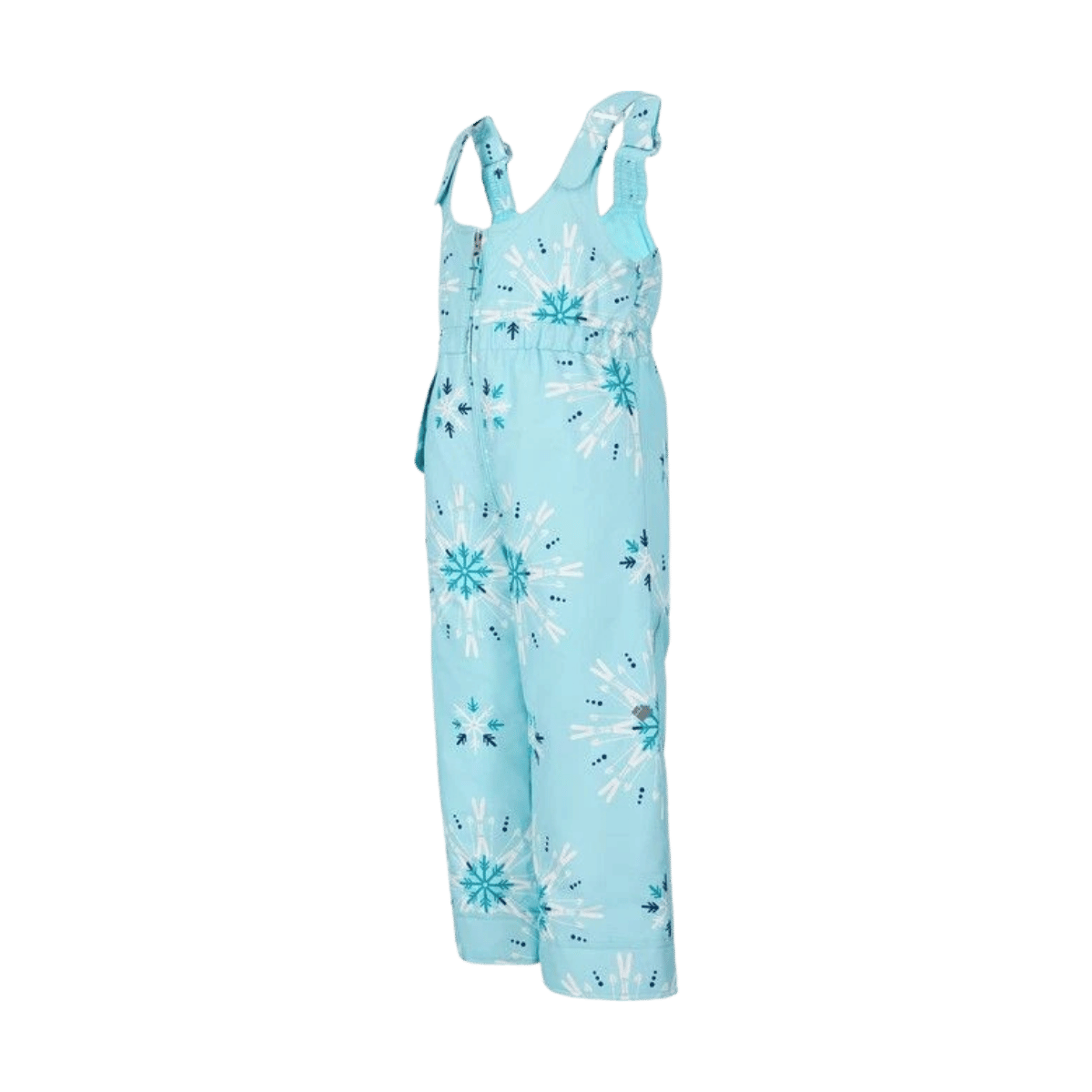 GIRL'S SNOVERALL PRINT BIB PANT- SKIFLAKE BLUE_1