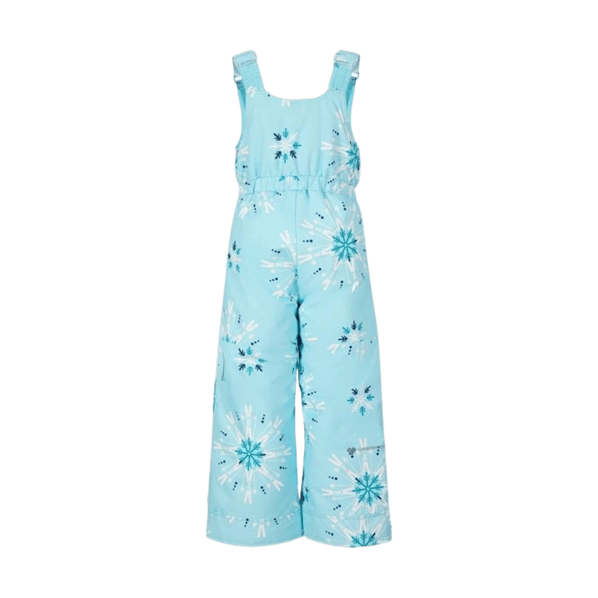 GIRL'S SNOVERALL PRINT BIB PANT- SKIFLAKE BLUE_2