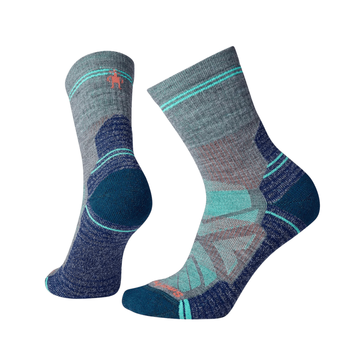 SMARTWOOL W HIKE LT CUSH MID CREW SOCK MEDIUM GREY