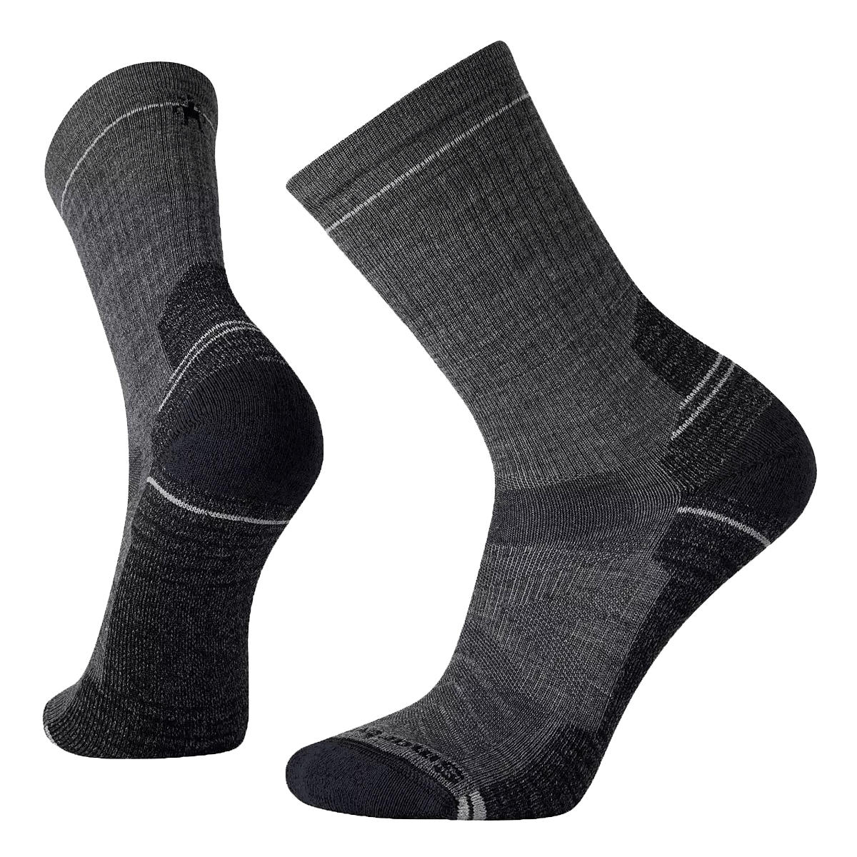 SMARTWOOL HIKE LIGHT CUSHION CREW SOCKS MEDIUM GRAY
