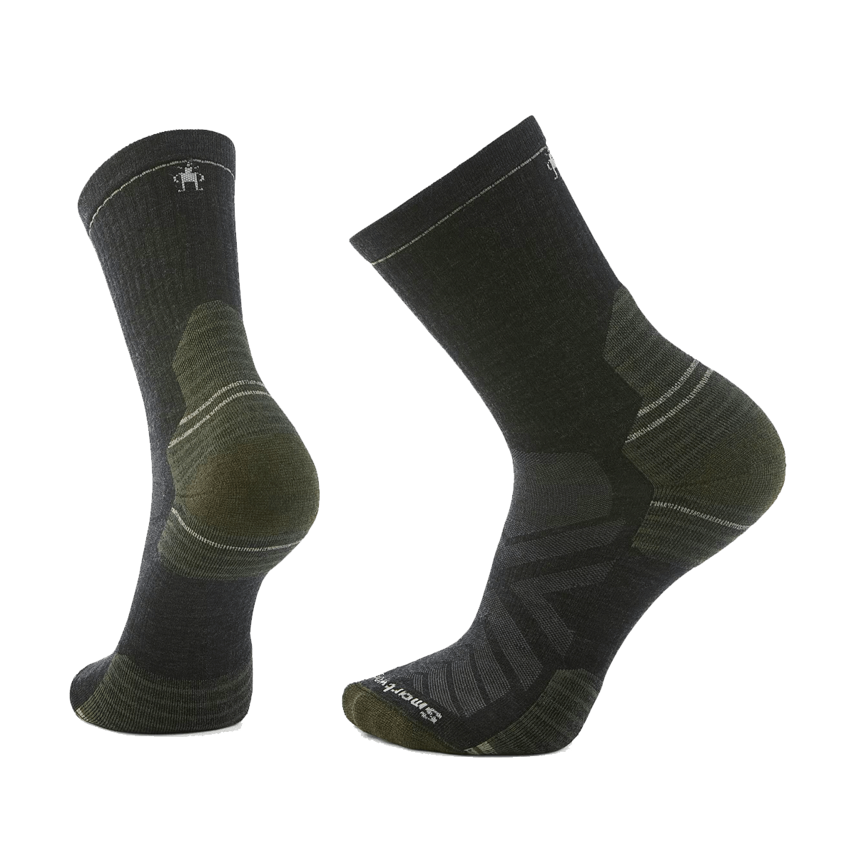 SMARTWOOL HIKE MID CREW TARGETED CUSHION SOCKS CHARCOAL