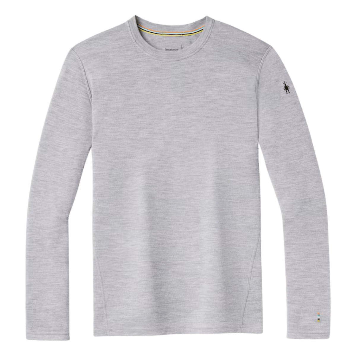 SMARTWOOL MEN'S CLASSIC THERMAL MERINO 250 BASE LAYER CREW - LT GRAY HTHR - MAIN IMAGE
