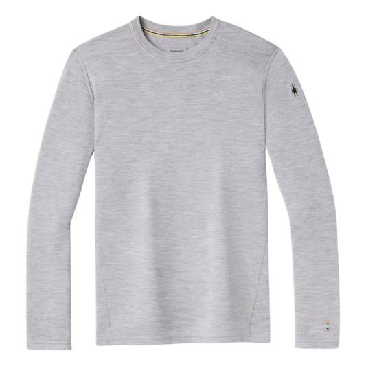 SMARTWOOL MEN'S CLASSIC THERMAL MERINO 250 BASE LAYER CREW - LT GRAY HTHR - MAIN IMAGE