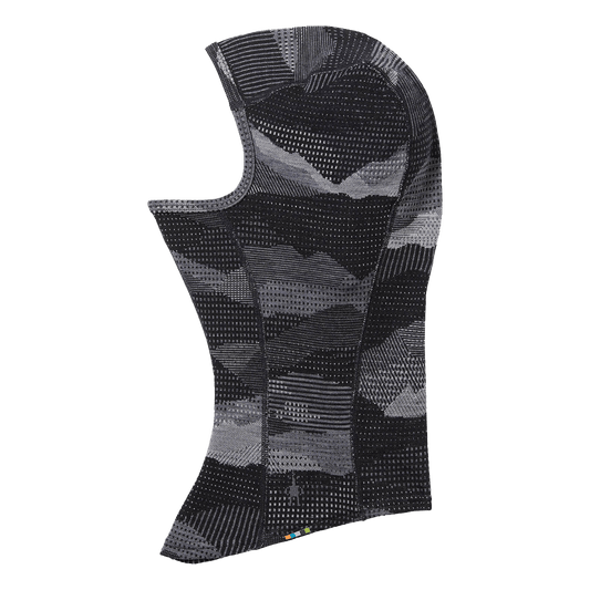 SMARTWOOL MERINO PATTERN BALACLAVA - BLACK MOUNTAINSCAPE