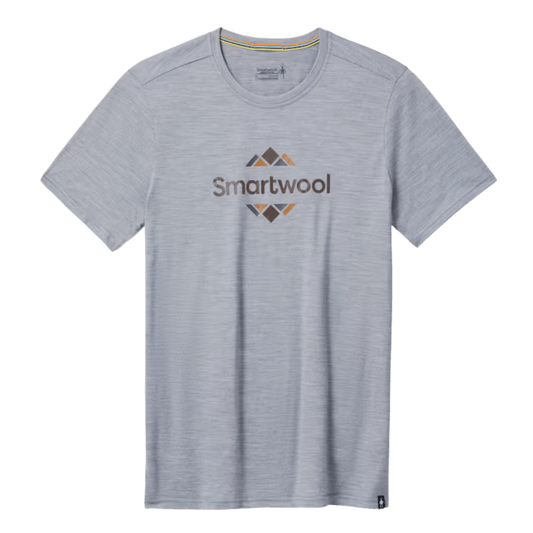 SMARTWOOL MEN'S MERINO SPORT 150 GRAPHIC TEE - LIGHT GRAY HEATHER - MAIN IMAGE