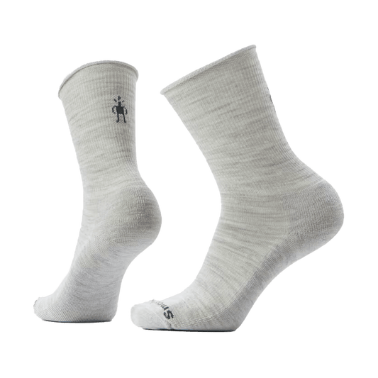 SMARTWOOL WOMEN'S EVERYDAY ROLL TOP CREW SOCKS ASH