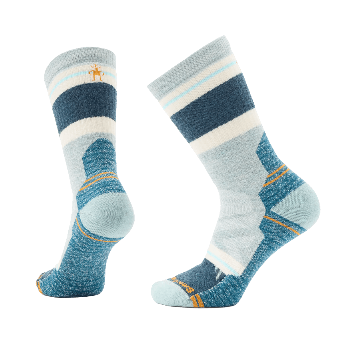 SMARTWOOL WOMEN'S HIKE SATURNSPHERE CREW FULL CUSHION SOCKS FROSTY GREEN