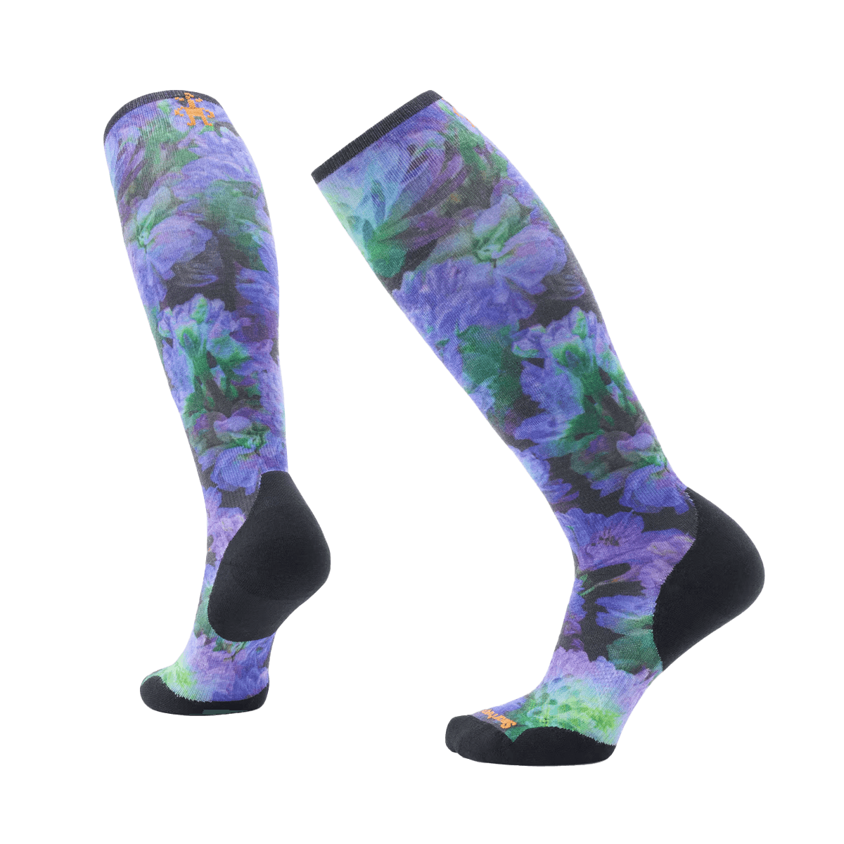 SMARTWOOL WOMEN'S SKI ELECTRIC LOTUS PRINT TARGETED CUSHION OTC SOCKS