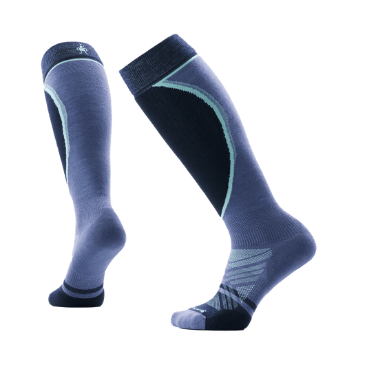 SMARTWOOL WOMEN'S SKI EXTRA STRETCH TARGTED CUSHION OTC SOCKS - NIGHTFALL BLUE