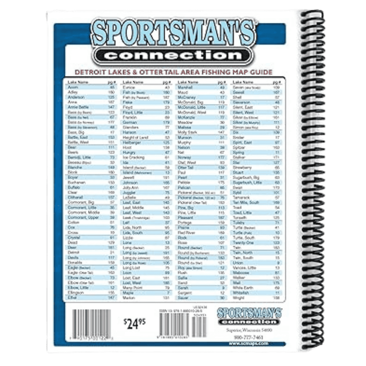 SPORTSMAN`S CONNECTION DETROIT LAKES/OTTER TAIL MAP_BACK ANGLE