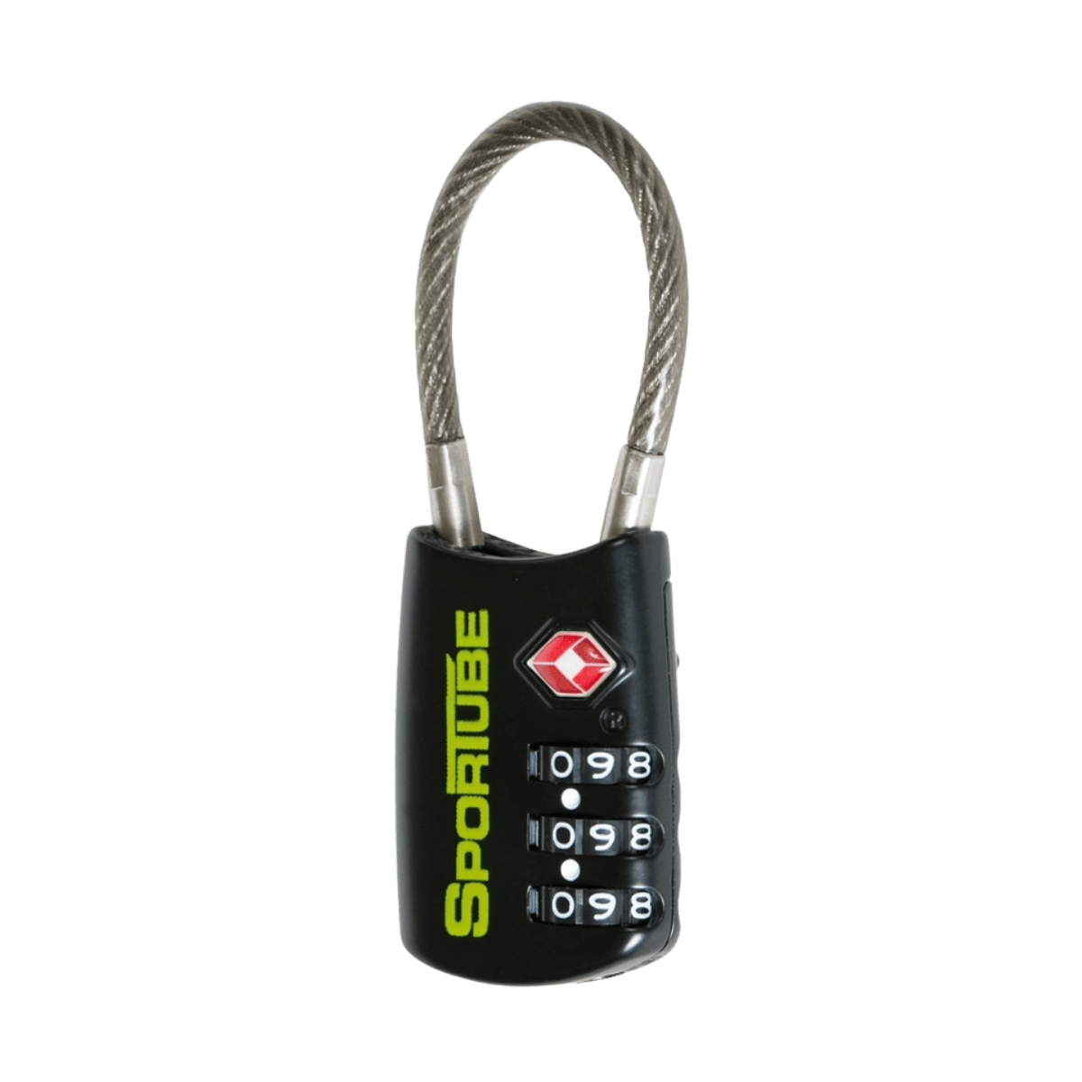 SPORTUBE TSA COMBINATION APPROVED LOCK - FRONT VIEW