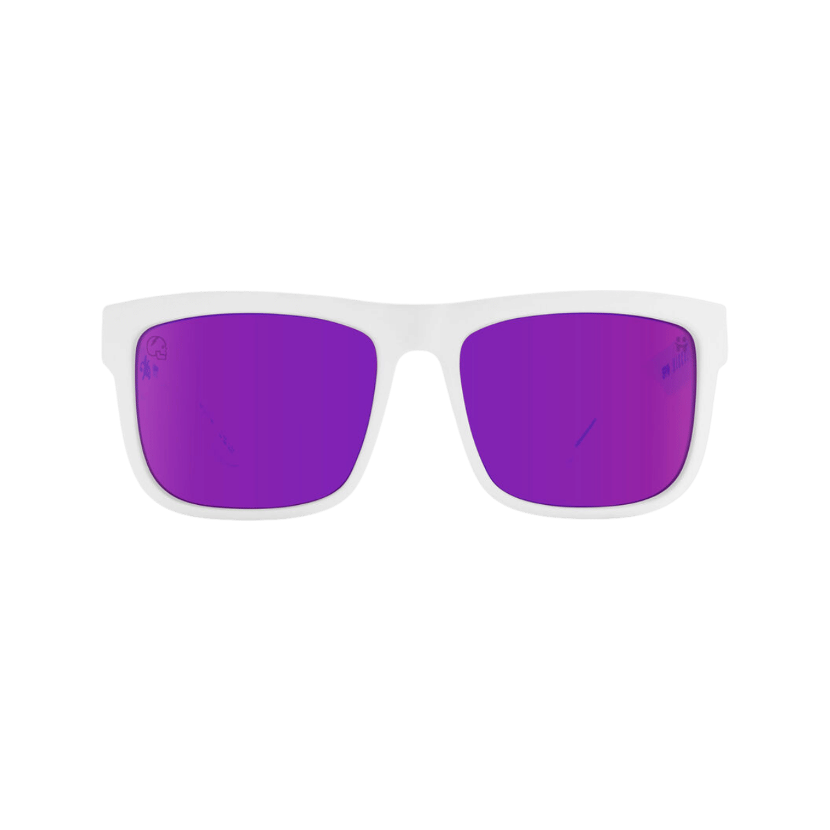 SPY DISCORD SLAYCO SUN GLASSES - MATTE WHITE - FRONT VIEW