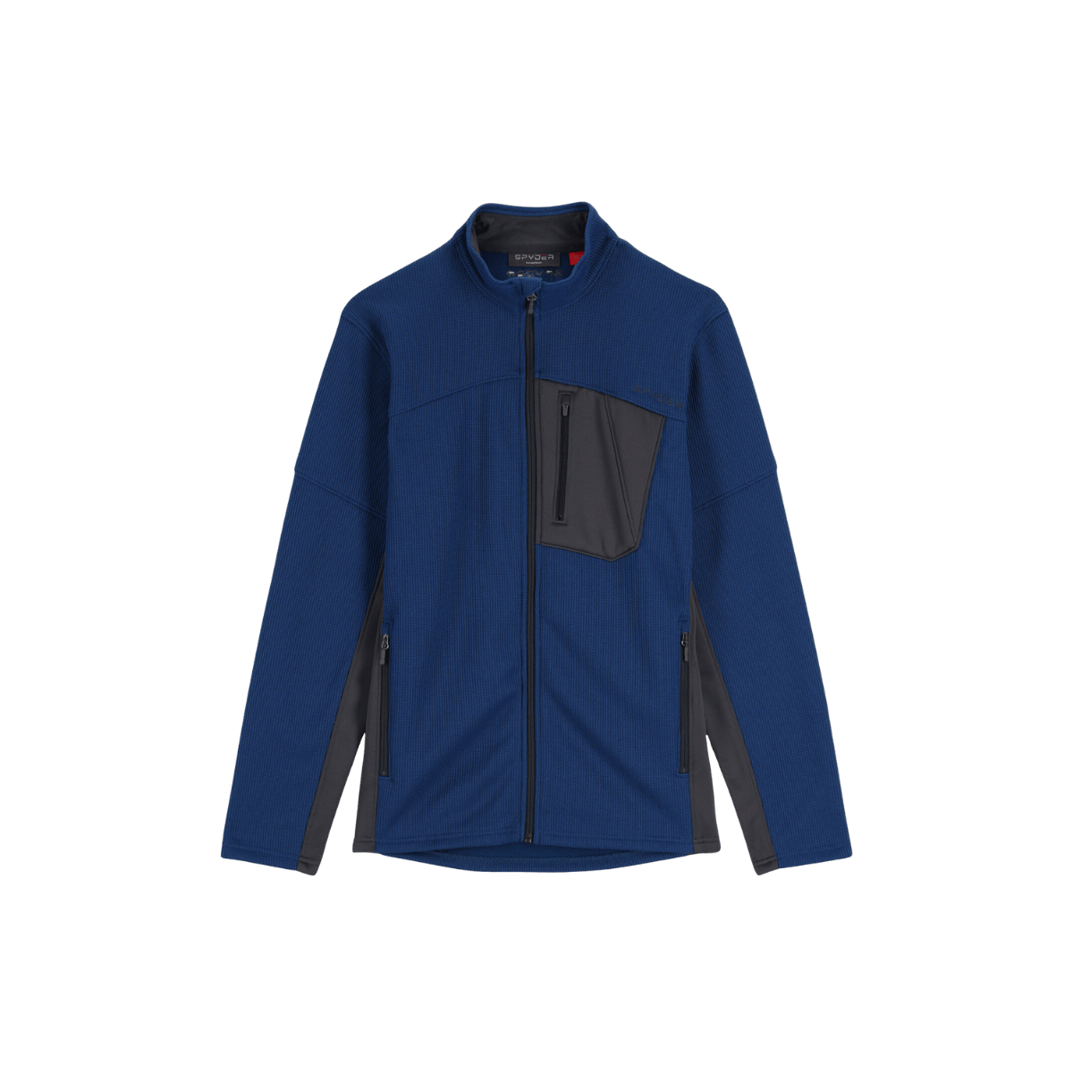 SPYDER BANDIT FULL ZIP FLEECE JACKET - ABYSS - FRONT VIEW