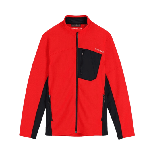 SPYDER BANDIT FULL ZIP FLEECE JACKET - VOLCANO/BLACK