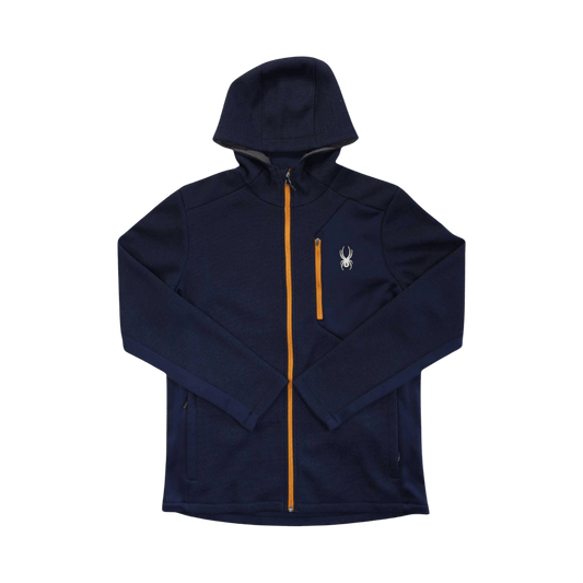 SPYDER MENS BANDIT HOODED JACKET - TRUE NAVY
