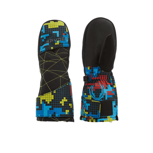 SPYDER BOYS CUBBY SKI MITTEN - DIGI BUG