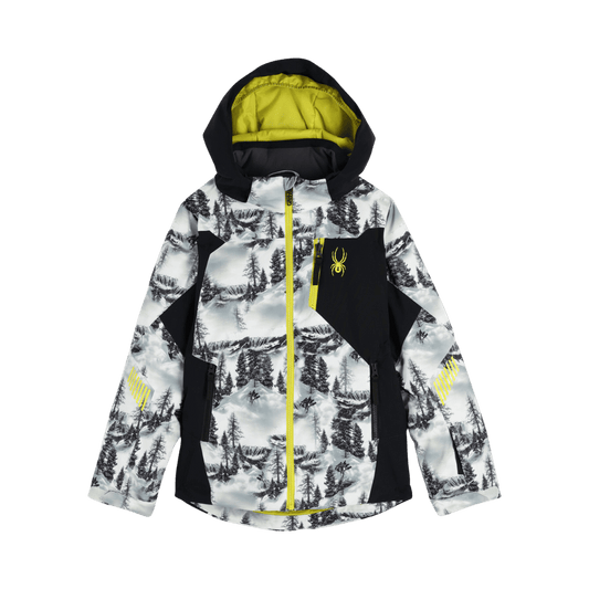 SPYDER BOYS SKI LEADER JACKET - TREE LINE