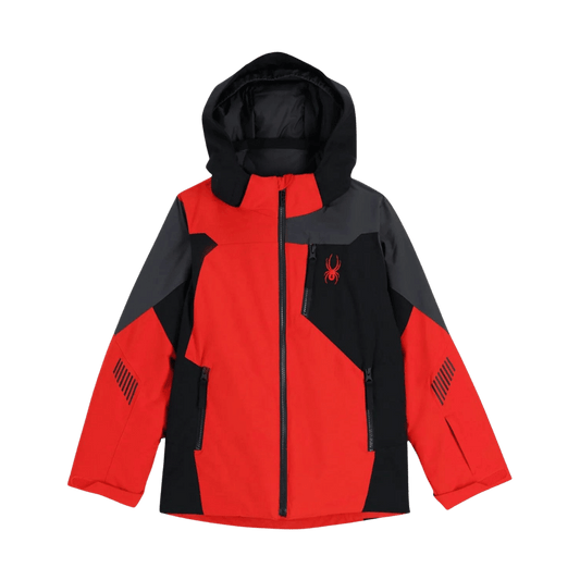 SPYDER BOYS SKI LEADER JACKET - VOLCANO