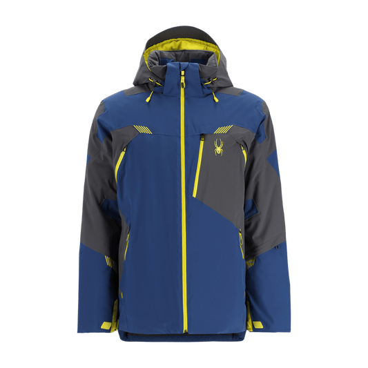 SPYDER MEN'S SKI LEADER JACKET - ABYSS CITRON UNITE