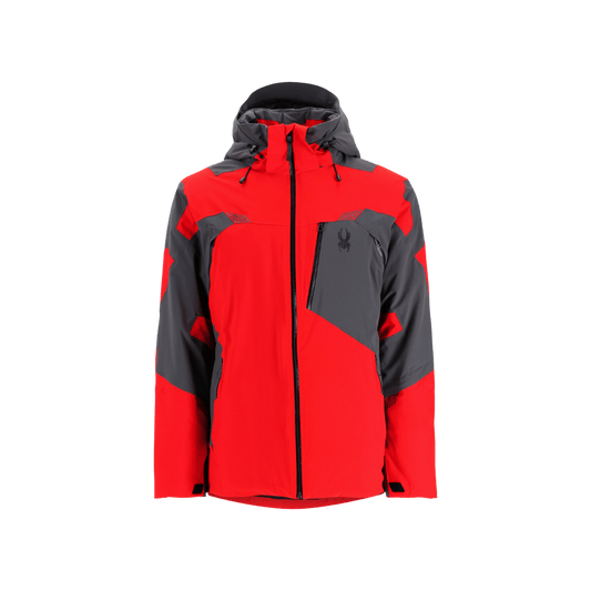 SPYDER MEN'S SKI LEADER JACKET - VOLCANO EBONY