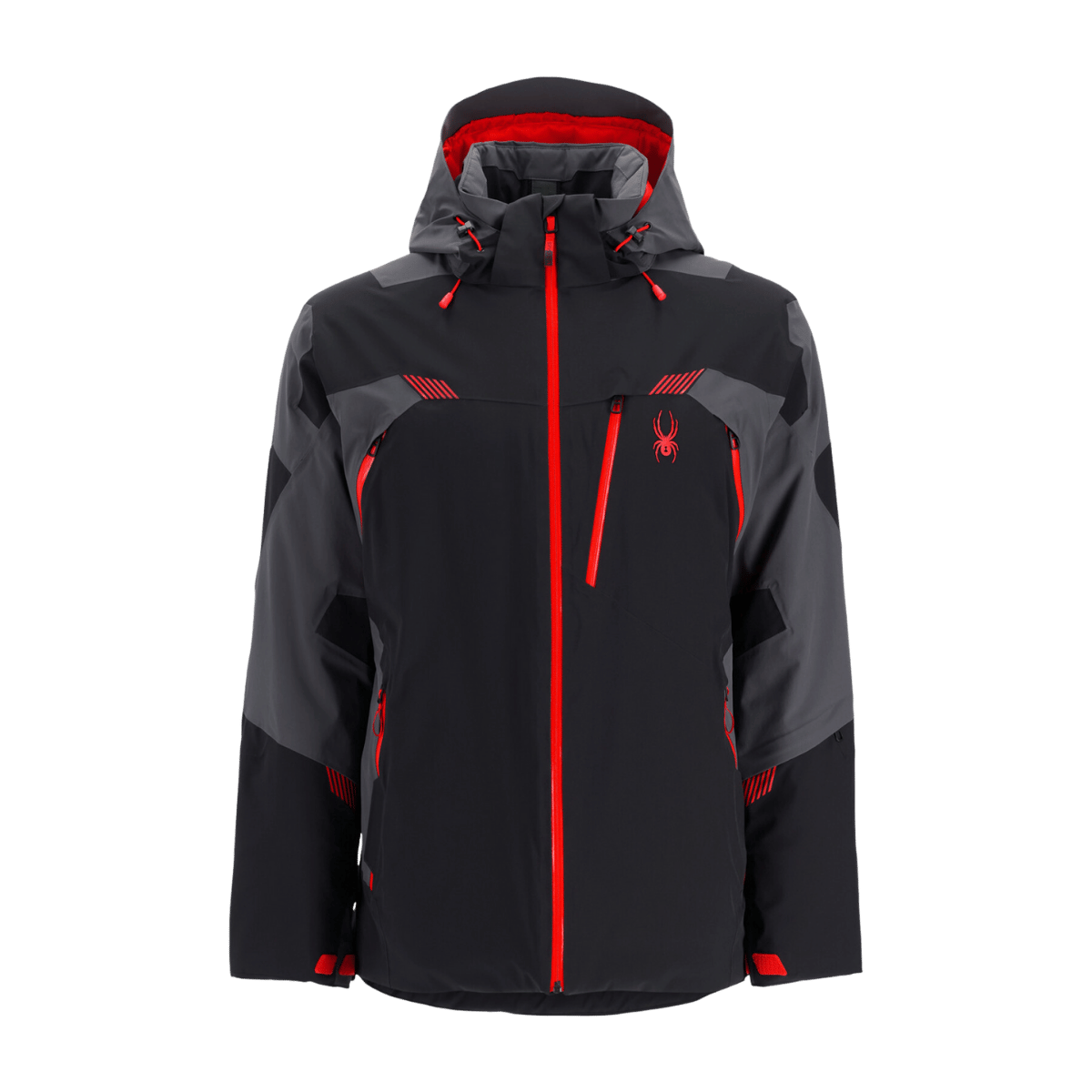 SPYDER MEN'S SKI LEADER JACKET - BLACK VOLCANO