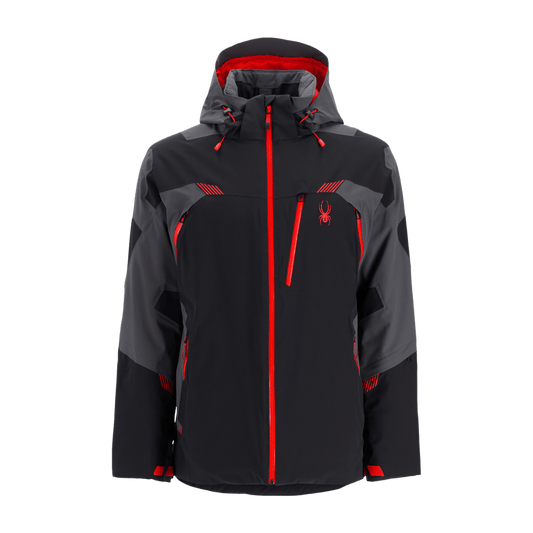 SPYDER MEN'S SKI LEADER JACKET - BLACK VOLCANO