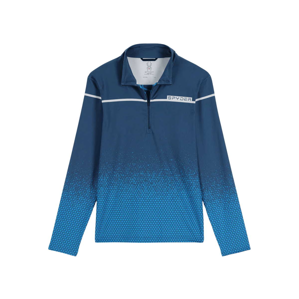 SPYDER SPIRIT OF '78 ZIP T-NECK SWEATSHIRT - FADED GEO COLLEGIATE