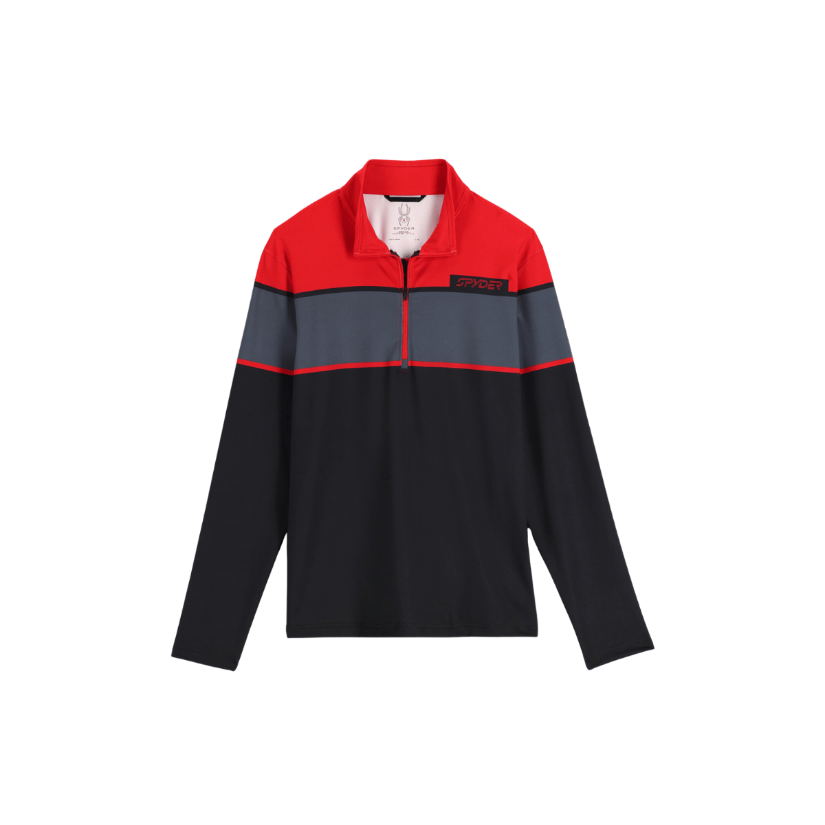 SPYDER SPIRIT OF '78 ZIP T-NECK - VCO BLACK