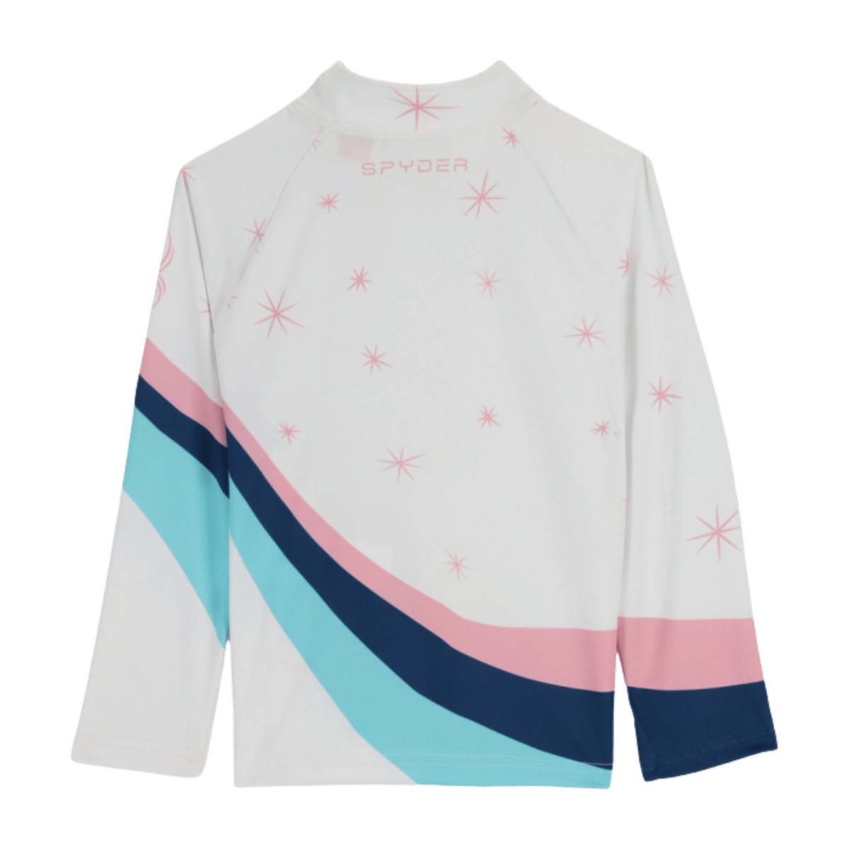 SPYDER GIRLS BITSY REFLECT 1/4 ZIP T-NECK TOPS - WHITE_1 - Reverse