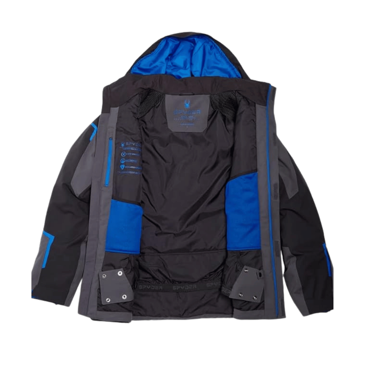 SPYDER MEN'S COPPER SKI JACKET - EBONY_1 - Open