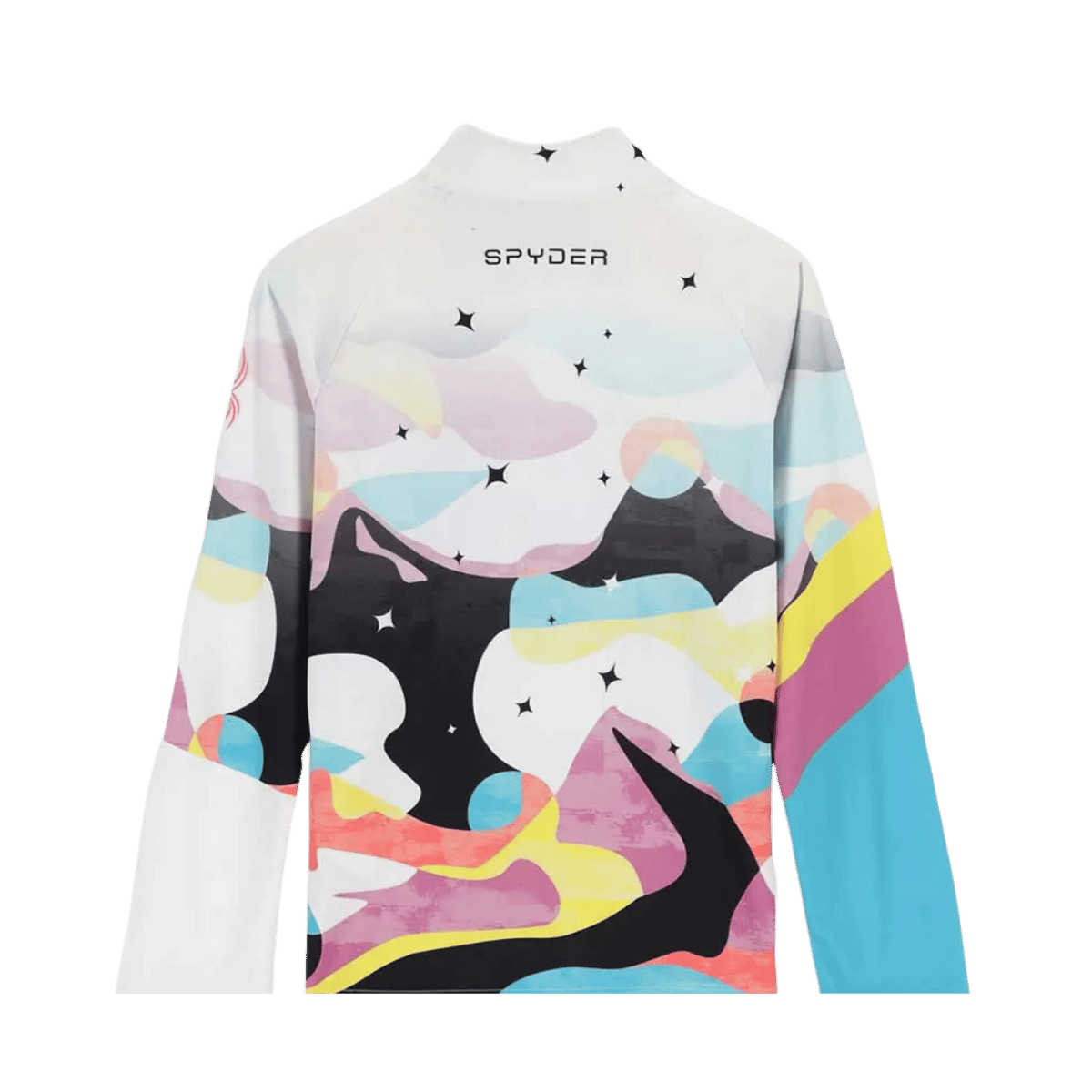 SPYDER SURFACE ZIP T-NECK GIRLS TOP - WHITE_1 reverse
