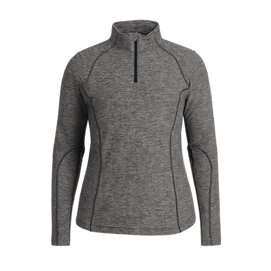 SPYDER WOMEN ACCORD 1/2 ZIP THERMAL SKI INNER WEAR - BLACK