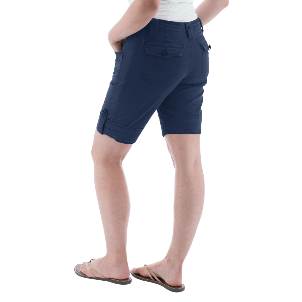 AVENTURA ARDEN ROLL-UP ORGANIC SHORT WOMENS -  INSIGNIA BLUE_SIDE ANGLE
