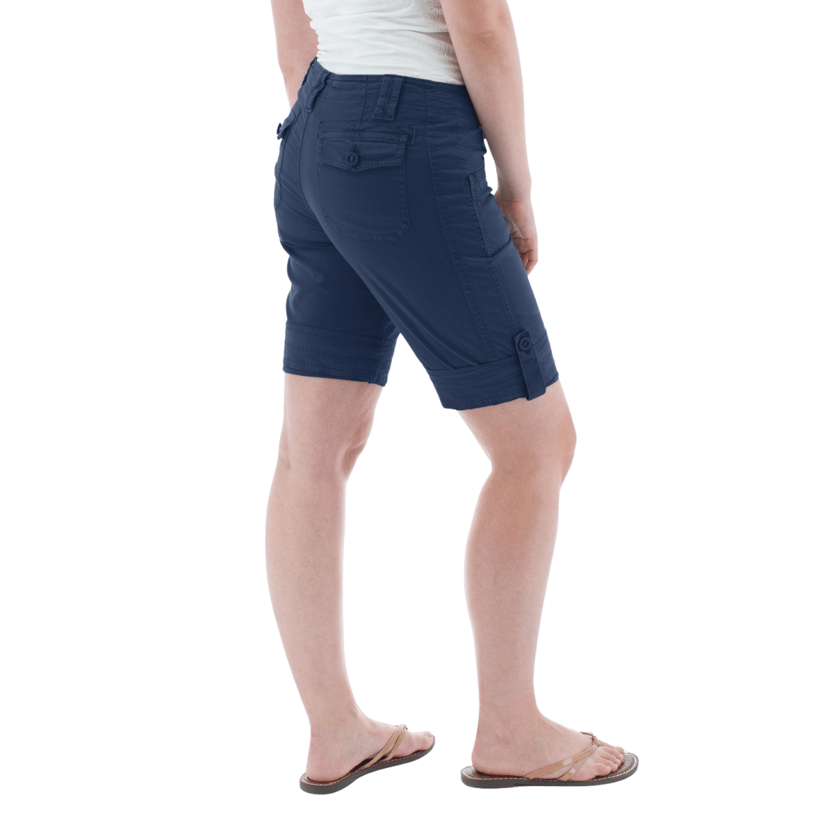 AVENTURA ARDEN ROLL-UP ORGANIC SHORT WOMENS -  INSIGNIA BLUE_SIDE ANGLE 2