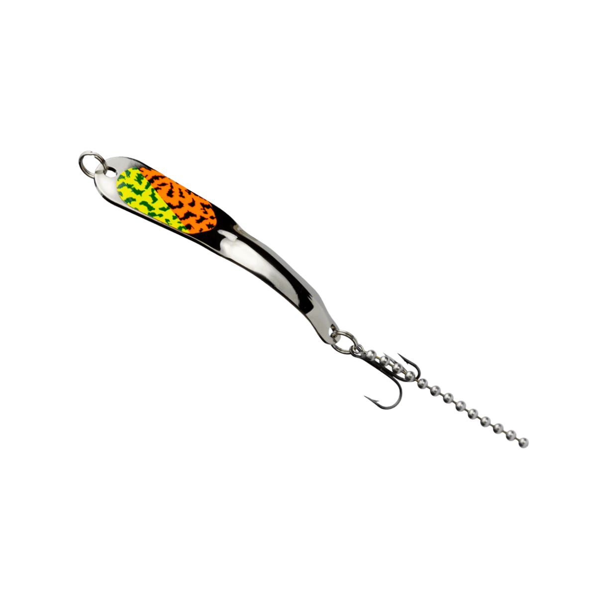 STEELY SPOON SIZE 2 SILVER ORANGE GREEN