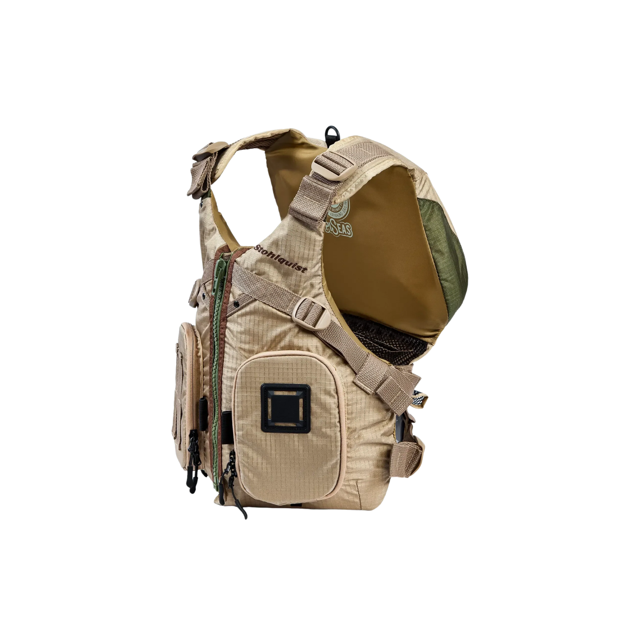 STOHLQUIST PISEAS KAYAK FISHING PFD KHAKI