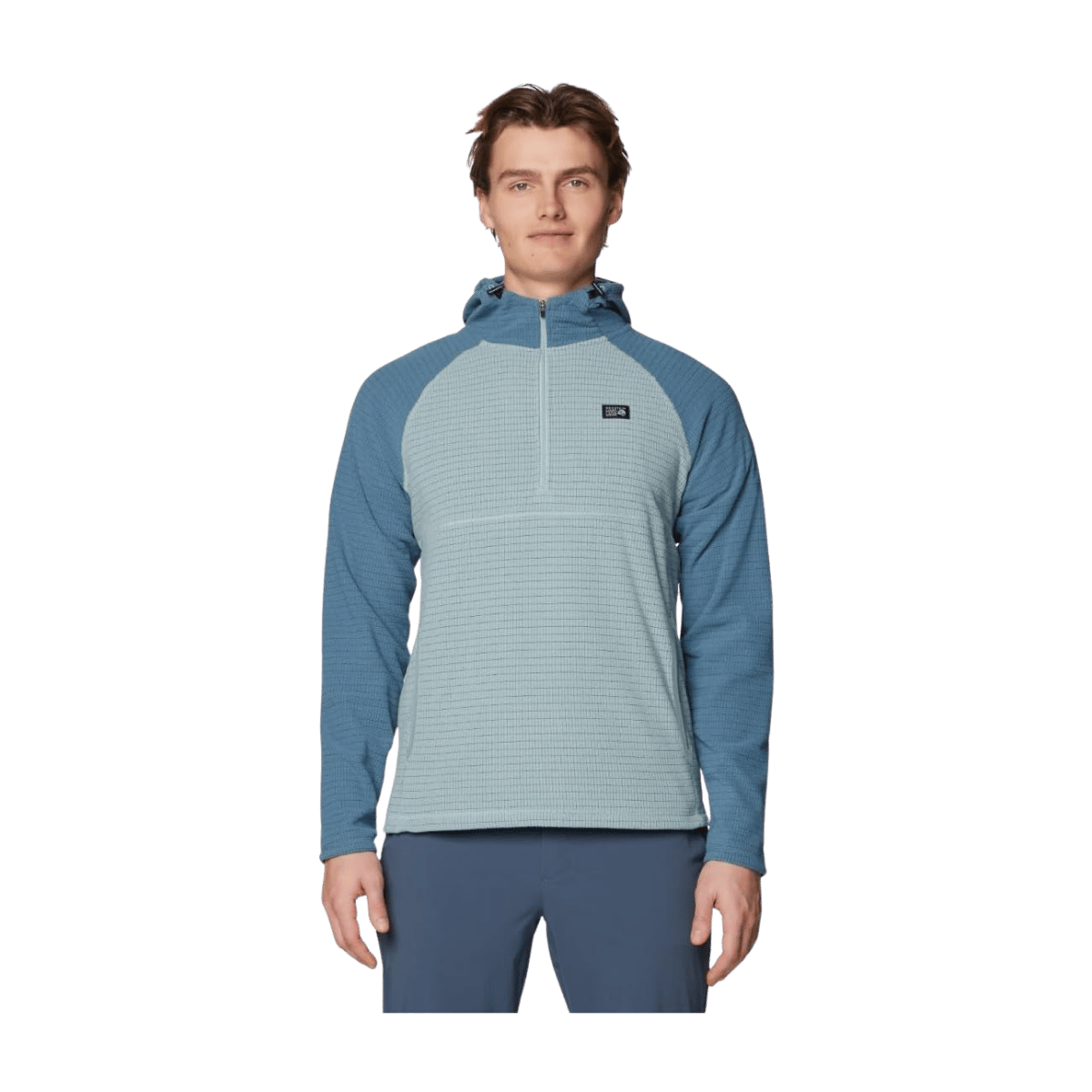 MOUNTAIN HARDWEAR SUMMIT GRID HZ HOODY - ICE SHAD/ADR BL