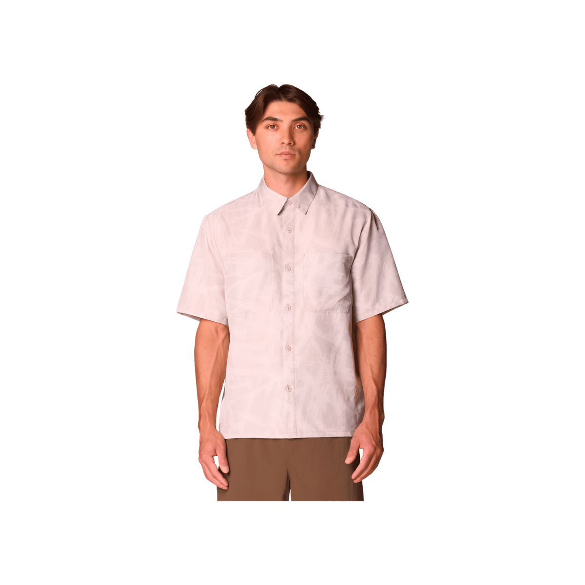 MOUNTAIN HARDWEAR MEN'S SUN DRIFT COOLING PRINTED SS - CITY FOG BRUSHS