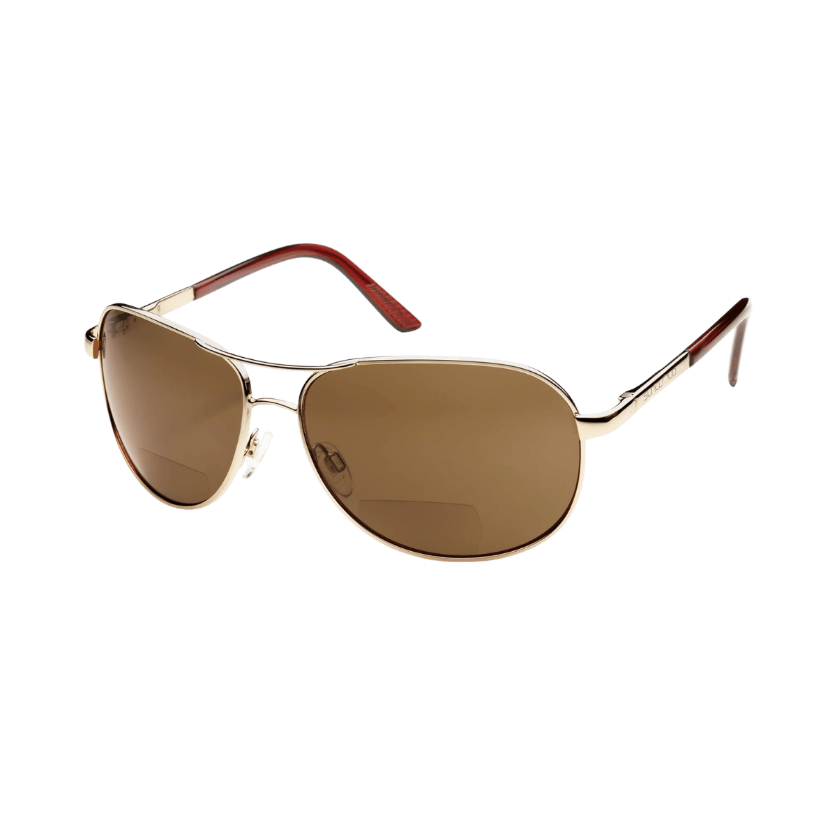 SUNCLOUD AVIATOR +2.00 SUNGLASSES GOLD