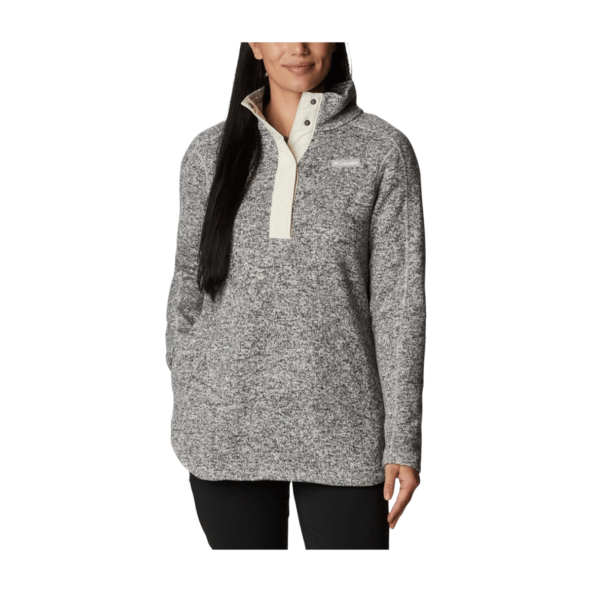 COLUMBIA WOMEN'S SWEATER WEATHER TUNIC - CHALK HTHR