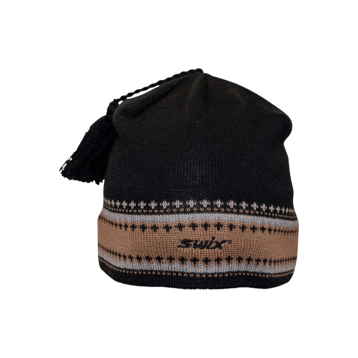 SWIX ANDERS TASSEL HAT ONE SIZE - BLACK