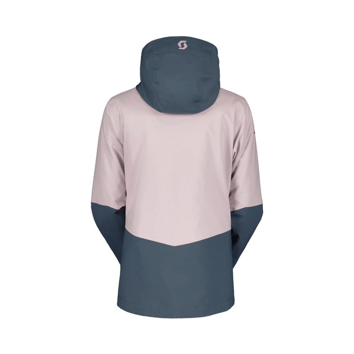 SCOTT USA WOMEN'S ULTIMATE DRYO 10 JACKET - METAL BLUE/SWEET PINK - BACK VIEW