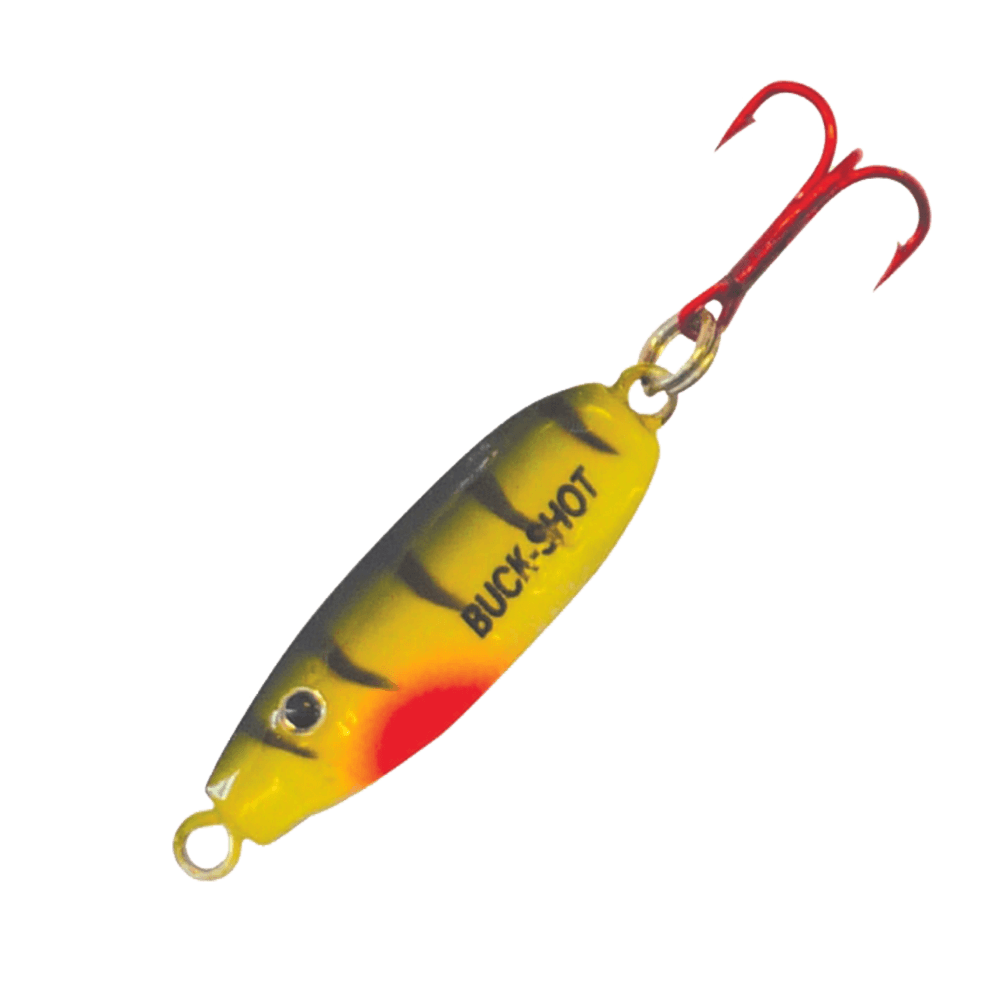 NORTHLAND UV BUCK-SHOT SPOON - GREEN PERCH 1/4OZ