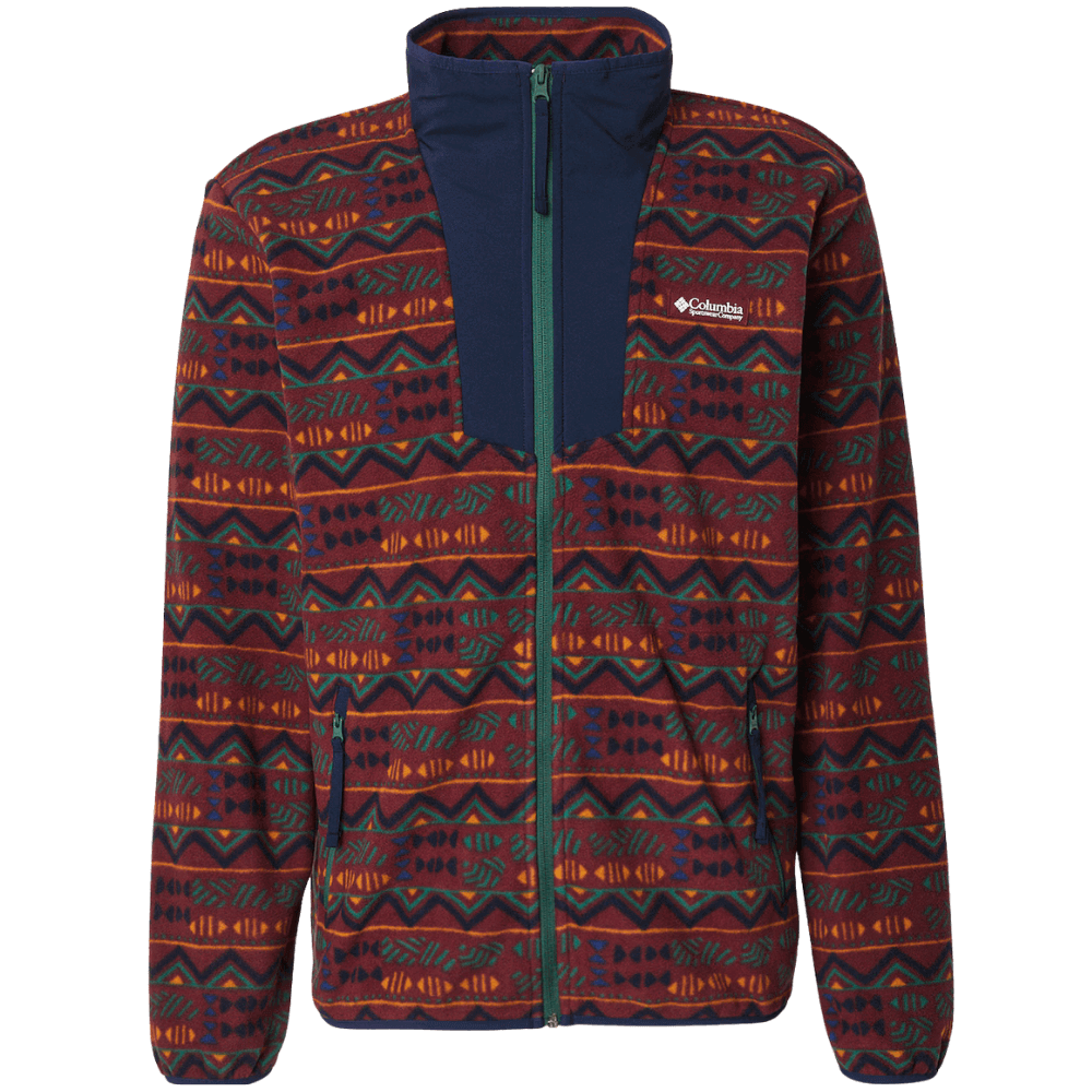 COLUMBIA SEQUOIA GROVE PRINTED FULL ZIP JACKET - RICH WINE HORIZONS