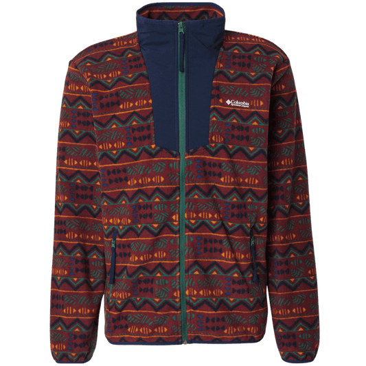 COLUMBIA SEQUOIA GROVE PRINTED FULL ZIP JACKET - RICH WINE HORIZONS