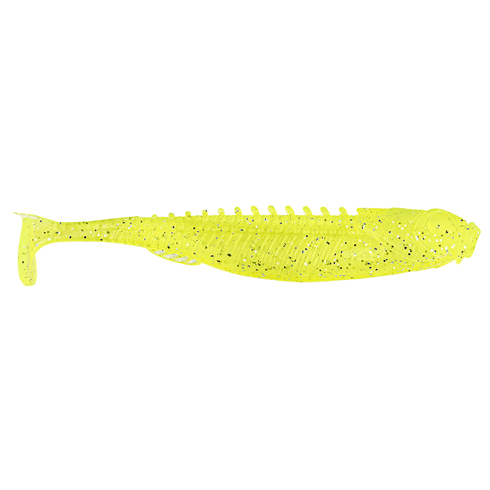 EYE-CANDY PADDLE SHAD 5PK - Silver Chartreuse